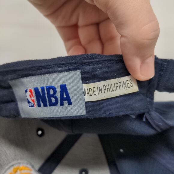 NBA Indiana Pacers Strapback Hat Embroidered Logo Blue Gold Adjustable - Picture 10 of 10